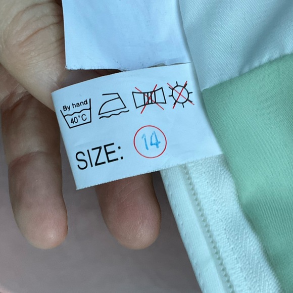 Maxi prom gown dress Couture Collection halter neck tiered bussled mint green 14 - Picture 13 of 15